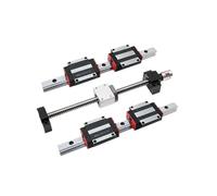 Sliding Rail Linear Bearing Slider 4pcs HGW15CC Sliders + 2pcs HGR15 Linear Guide Rails +1pcs SFU1204 Ball Screw Nut Housing + Coupling XB20*25 + BK/BF12 Support(350mm)