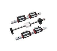 Sliding Rail Linear Bearing Slider Carriages Slides HGW20CC with 20mm Linear Rails HGR20 Square Guide and SFU1605 Ball Screw Kit(700MM)