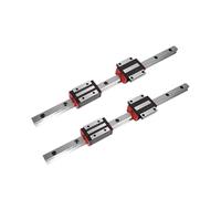 Sliding Rail Linear Bearing Slider Linear Guide 2PC HGR15 Length 150-1150mm 4PC HGW15CC Slider(300mm)