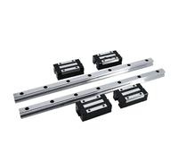 Sliding rail linear bearing slider Linear Guides 2pcs HGR25 200-1000mm Rails + 4pcs HGW25CC Slides Carriages For CNC Router(500mm)