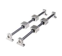 Sliding rail linear bearing slider Round Linear Rail 12mm Shaft 400mm + Bearing Housing SCS16UU + Clamp SK16 For Guide(800mm)