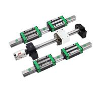 Sliding rail linear bearing slider SFU1204 Ball Screw Set L1100mm +linear Rails 2pcs HGR15 Square Guide+4pcs HGW15CC Carriages Blocks(700mm)