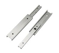 Sliding Rail System, 2Section Aluminum Drawer Slides, 20mm Ball Bearing Rails, 40cm Length, Hardware for Smooth Gliding, Ideal for Cabinets and Furniture
