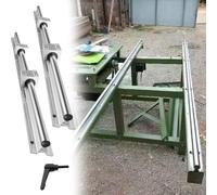 Sliding Rail Track System Heavy Duty, Extra Long CNC Rail Kit with Square Type Slide Bearing Block, Precision Equipment/Drilling Machine Cuttable Ball Screw Linear Track(SBR10,Length 400mm)
