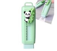 Sliding Retractable Pencil Eraser,Retractable Kids Pencil Slide Erasers Cartoon Panda - Rubber Student Stationery, Writing Painting Drawing Clean Tool Cute for Home Shop