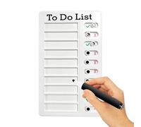 Sliding Schedule Board, Chore Tracker Chart, Reusable Checklist Planner with Marker, Strong Wall Mounted Organizer, Visual Task System with Simple Style, Behavior Planner for Classroom Home