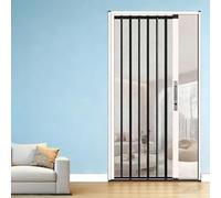 Sliding Screen Door, Customize Retractable Screen Door with Aluminum Frame and Durable Mesh, Keeps Bugs Out, Pet and Child-Friendly(White,62x80in(161x203cm))