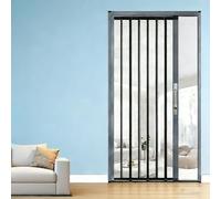 Sliding Screen Door, Customize Retractable Screen Door with Aluminum Frame and Durable Mesh, Keeps Bugs Out, Pet and Child-Friendly(Gray,62x80in(161x203cm))