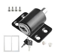 Sliding Security Locks - Aluminum Safety Lock, Keyed Window Stopper for Childproof Bathroom Door | Window Lock Home, School, Bathroom, Bedroom Safety, Sliding for Humanized Design