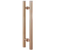 Sliding Shower Door Handle - Push Pull Entry Glass Handle, Round Bar Barn Door Hardware for Bath & Office, Double Sided H Shape Design