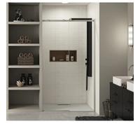 Sliding Shower Door Kinedo Ekinox C, C+F, without threshold, corner or niche, fixed part right 1800x2070mm Brushed Stainless Steel