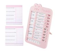 Sliding Studies Task Chart - 5.71 x 8.46 Inch Kids Learning Routine Board, Kids Sliding Task Chart, Cartoon Checklist Charts for Students, Slider, Home School Stationery, Visual Timing