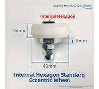 Sliding Table Saw Eccentric Wheel for Panel Saws - Nylon & Metal Guide Wheel with Enhanced Stability and Precise Alignment, Compatible with Industrial Woodworking Machinery