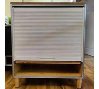 Sliding Tambour Door - Concertina Design for Kitchen Cabinet, Retractable Closet Door with Handle & Track, Suitable for Small Space Wardrobe