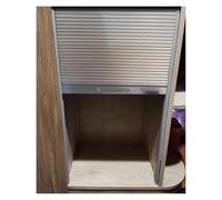 Sliding Tambour Door Kitchen Cabinet Kit - Foldable Cupboard Door for Wardrobe, Sideboard, and Closet - Roll Up Gate with Track(Silver,45x80cm (18x32))