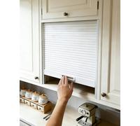 Sliding Tambour Door Kitchen Cabinet Kit - Pull-Down Cupboard Door with Handle, Roll-Up Folding Gate for Closet, Wardrobe Storage Solution, Space-Saving Design