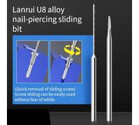 Sliding Thread Drill Bit U8 for Removing Stripped and Broken Screws on Mobile Devices, Laptop Motherboards, and PCBs Using Left Handed Cutting Edge Technology (grinding + U8 set)