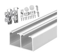 Sliding Track System for Wardrobe & Cupboard, 60cm Long, Concealed Design, Includes Mounting Kit, Ideal for Greenhouses & Space Saving Solutions