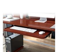 Sliding Tray, Adjustable Keyboard Drawer for Office, Custom Key Set, C Teak Finish, 70x27 cm (28x11 Inch) - Enhance Workspace Comfort and Efficiency