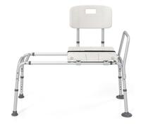 Sliding Tub Transfer Bench Height Adjustable Inside Bathtub Chair Gymax White One Size