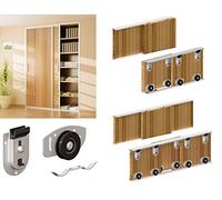 Sliding Wardrobe 3 Door 2400mm Twin Track Gear System ARES 2 Roller Internal Cupboard 70kg