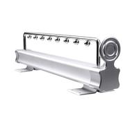 Sliding Wardrobe Closet Rod - Extendable Pull Out Closet Rod, Double Slide Telescopic Wardrobe Rod, Silver Stainless Steel Top Mounted Clothes Rail, Sturdy And Durable(260MM)
