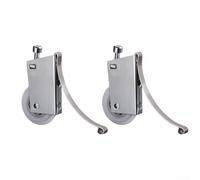 Sliding Wardrobe Door Rollers 2pcs Stainless Steel Mute(convex grooves Sin)