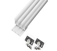 Sliding Wardrobe Door Track Kit - 3 Door Rail System, Adjustable 220cm/87in, Smooth Operation, Easy Installation, Perfect for Room Dividers and Wardrobes
