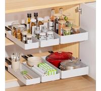Sliding Wardrobe Organizer - Kitchen Drawer Slide System, 3 Sizes for Pull-Out Cabinets, 34 x 10.1 x 12 cm - Maximize Space & Efficiency for Home Organization