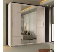 Sliding Wardrobes 4 u LTD Sliding Wardrobes 4U Baron White Sliding Mirror Door Wardrobe, W150Cm X H217Cm