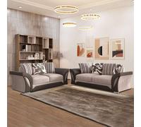 Sliding Wardrobes 4 u LTD Sliding Wardrobes 4U Ravish Fabric Corner & 3+2 Sofa In 2 Colors (3+2 - Beige/brown)