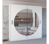 Sliding Wardrobes 4 u LTD Sliding Wardrobes 4U Venus Sliding Mirrored Wardrobe In 3 Colors And 2 Sizes (White - W150Cm, H217Cm)