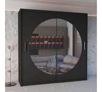 Sliding Wardrobes 4 u LTD Sliding Wardrobes 4U Venus Sliding Mirrored Wardrobe In 3 Colors And 2 Sizes (Black - W203Cm, H217Cm)