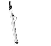 Sliding Whistle Musical Instrument Dual-Tone Scale Flute Slide Whistle Air-Blow Theme Pull-Flute Adult Beginner(Silver)