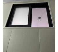 Sliding Window for Chicken Coop, Lockable Casement with Aluminum Frame & Frosted Glass, Ideal for Home Partition and Replacement