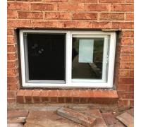 Sliding Window for Ventilation - Aluminum Frame & Tempered Glass, Ideal for Garages and Sheds