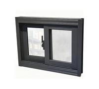 Sliding Window Kit Glass Sliding Window for Home Use Replacement Window Push-Pull Slider Frame for Kitchens Bathrooms Cafes - 75x30cm Dark Grey