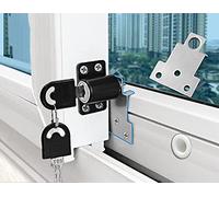 Sliding Window Restrictor,Hinged Window Lock,Door Lock,Aluminum Alloy Latch with Keys,Heavy Duty Gate Lock,Sliding Patio Lock,Childproof