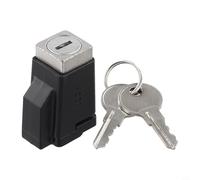 Sliding Window Safety Lock with Two Keys for Household and Institutional Use Zinc Alloy Construction for Stable Track Engagement (White)