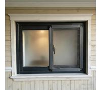 Sliding Window Shed Window, No Assembly Sliding Window, Basement Window with Tempered Glass/Screen, Aluminum Alloy Frame, for Small Spaces, Garage, Barn, Mobile Home(A,HxW(58X58CM))