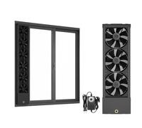 Sliding Window Ventilation Fan, Vertical Exhaust Fan with Tool-Free Installation and Speed Control for Kitchen, Bathroom, Attic and Workshop(49.2-53.1in(125-135cm))
