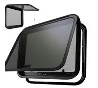Sliding Window with Insect Screen for RVs, Emergency Exit Vent for Campers, Durable Aluminum Frame, Tempered Glass, 90 Degree Opening, Easy Installation, Fits 1.6-2 Inch Walls