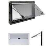 Sliding Window with Screen and Sun Shade for Motorhome, Caravan, Trailer - UV Resistant Acrylic Glass
