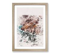 Slieve League Mountain in Ireland Watercolour Framed Print | A2 Oak Framed Wall Art | Ready to Hang | Modern Landscape Picture | Living Room Bedroom Lounge Office