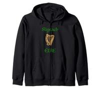 Sligeach County Sligo Ireland as Gaeilge Gaelic Celtic Harp Zip Hoodie