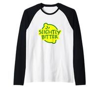 Slightly Bitter Funny Retro Lemon Quote Raglan Baseball Tee