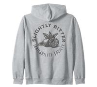 Slightly Bitter Funny Retro Lemon Quote Zip Hoodie