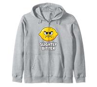 Slightly Bitter Lemon Angry Grumpy Kawaii Fruit Food Pun Zip Hoodie