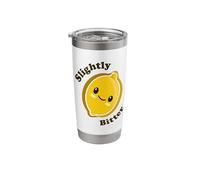 Slightly Bitter Lemon Cute Adorable Kawaii Lemon Food Pun Stainless Steel Insulated Tumbler