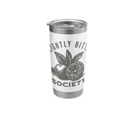 Slightly Bitter Society Funny Retro Lemon Quote Stainless Steel Insulated Tumbler